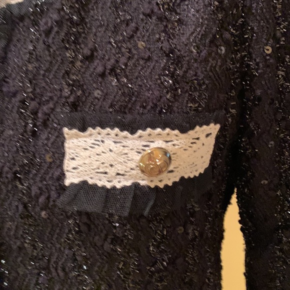 Minyyiny Ladies sparkling jacket with contrast trim NWOT - Picture 3 of 15